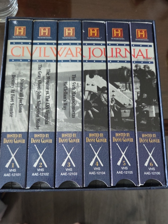 Other - Civil War Journal Collector's Box - Navy Blue & Gold VHS Tapes